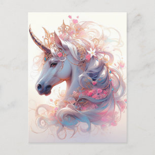 Carte Postale Unicorn Imaginaire Art
