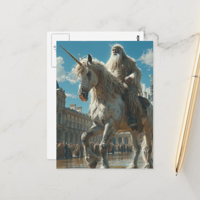 Carte Postale Unicorn in the City (Devant/Arrière en situation)