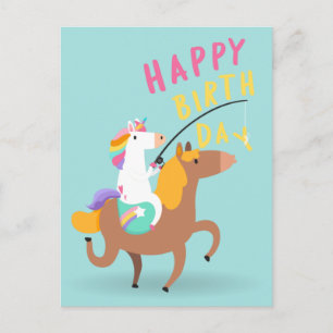 Carte Postale Unicorn Joyeux anniversaire