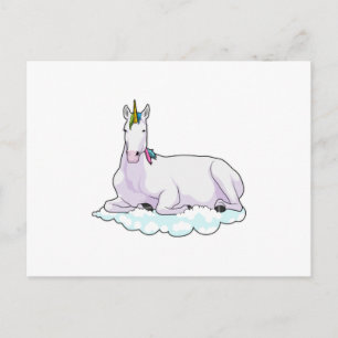 Carte Postale Unicorn on cloud