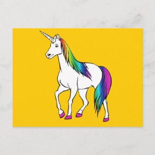 CARTE POSTALE UNICORN RAINBOW