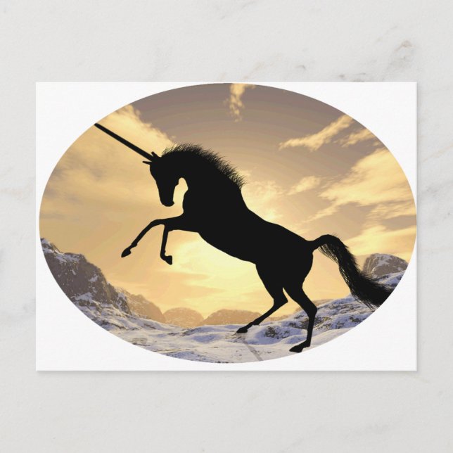 Carte Postale Unicorne (Devant)