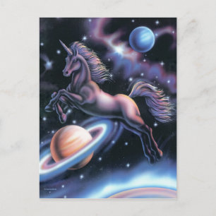 Carte Postale Unicorne céleste