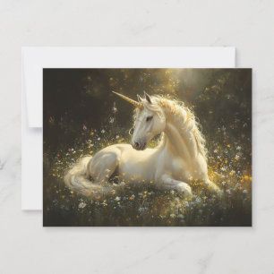 Carte Postale Unicorne Golden Meadow