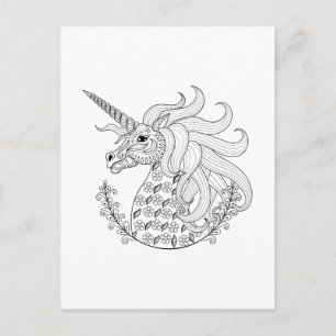 Carte Postale Unicorne inspirée