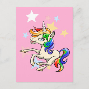 Carte Postale Unicorne magique