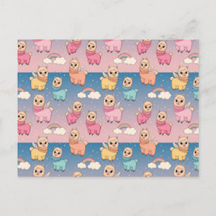 Carte Postale Unicorne magique et Stars Design Motif