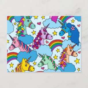 Carte Postale Unicornes