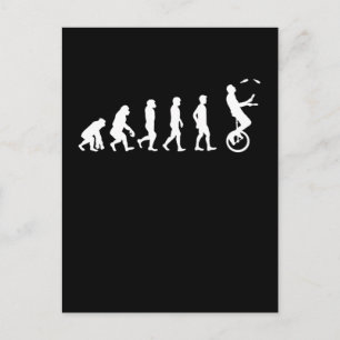 Carte Postale Unicycle Jongler Cirque Artist Juggler