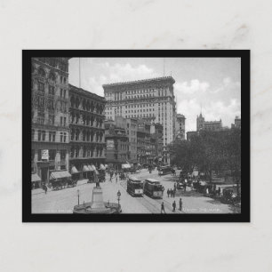 Carte Postale Union Carré, New York, 1906, Trolly, Lincoln