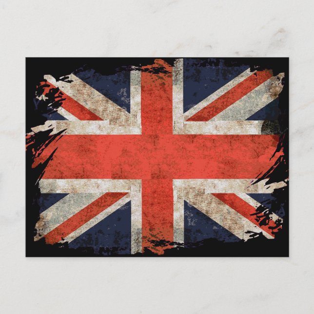 Carte Postale Union Jack déchiquetée âgée (Devant)