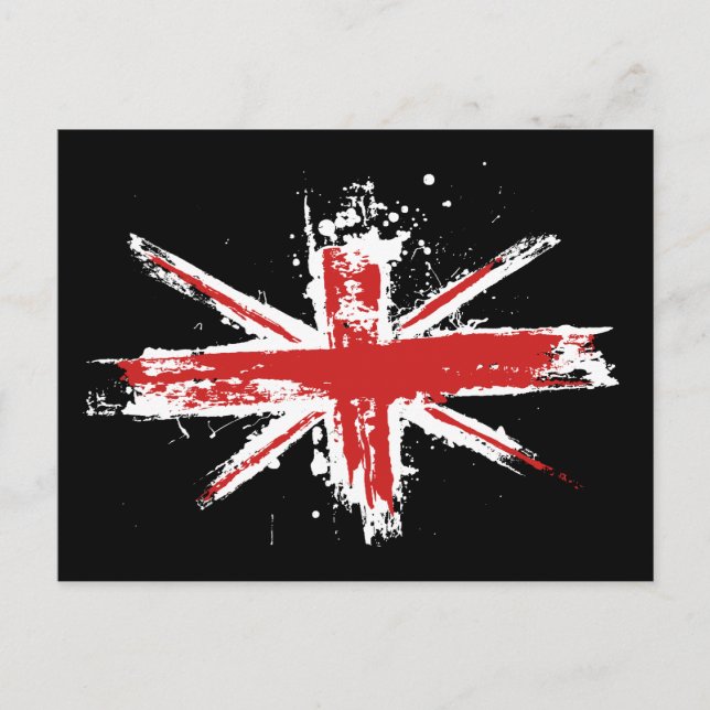 Carte postale Union Jack Splatter (Devant)