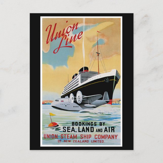Carte Postale Union Line Steamship Ocean Liner (Devant)