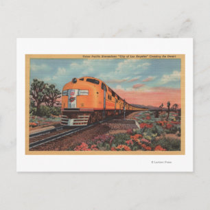 Carte Postale Union Pacific Train, Ville de L.A.