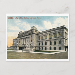 Carte Postale Union Station, Memphis Vintage