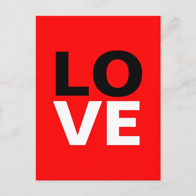 Carte Postale Unique Arrière - plan rouge amour romance (Devant)