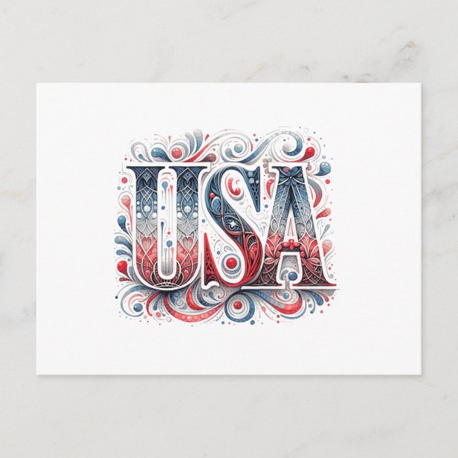 Carte postale unique aux États-Unis (Devant)