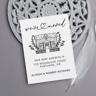 Carte Postale Unique Nous avons déplacé une nouvelle adresse Mov