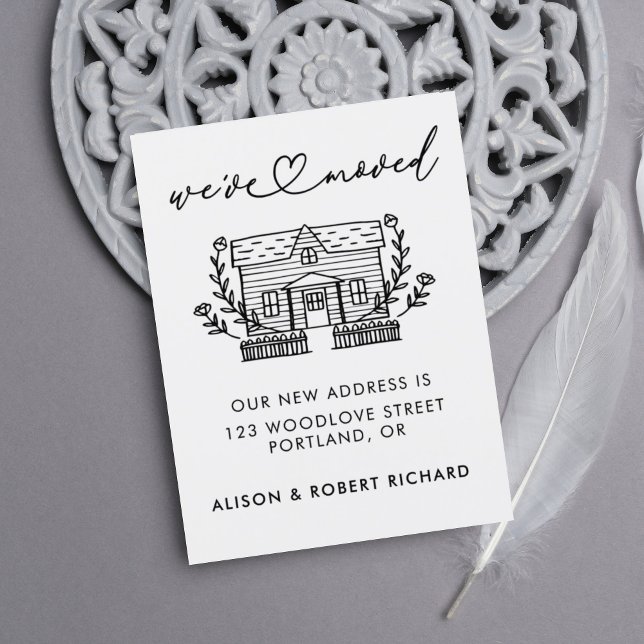 Carte Postale Unique Nous avons déplacé une nouvelle adresse Mov (Créateur téléchargé)