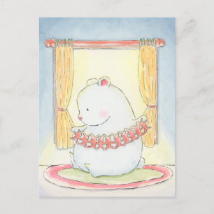 Carte Postale Uniquement ensemble ours polaire et aquarelle de l