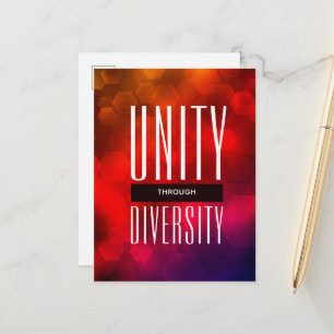 Carte Postale Unité élégante à travers la diversité