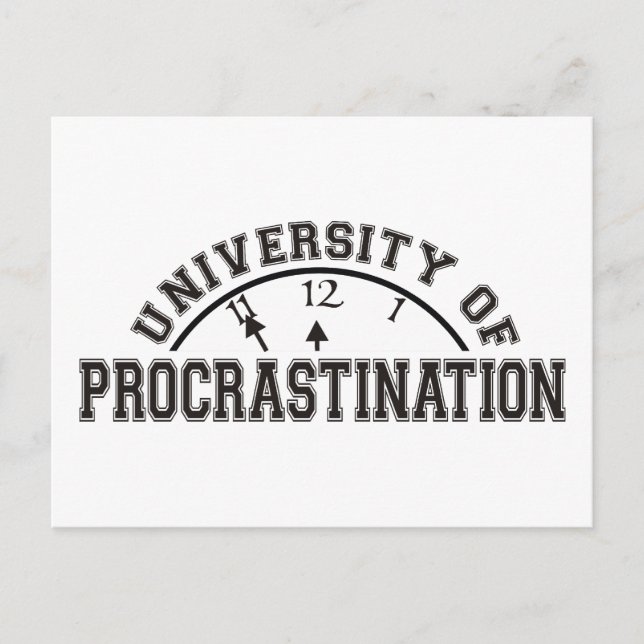 Carte Postale Université de Procrastination (Devant)