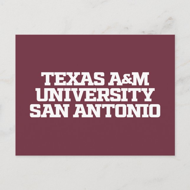 Carte Postale Université Texas A&M de San Antonio (Devant)