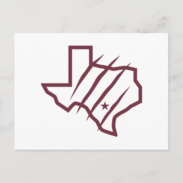 Carte Postale Université Texas A&M de San Antonio | Logo d'état (Devant)