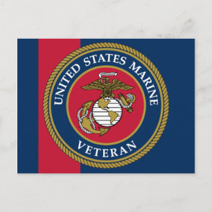 Carte Postale US Marine Corps - Vétéran bleu