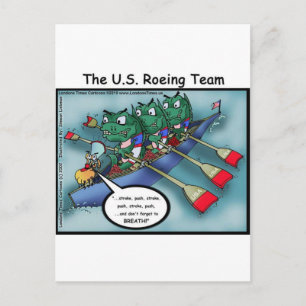 Carte Postale US Rowing (Roe-ing Team Funny Tee - shirt Cards Mu