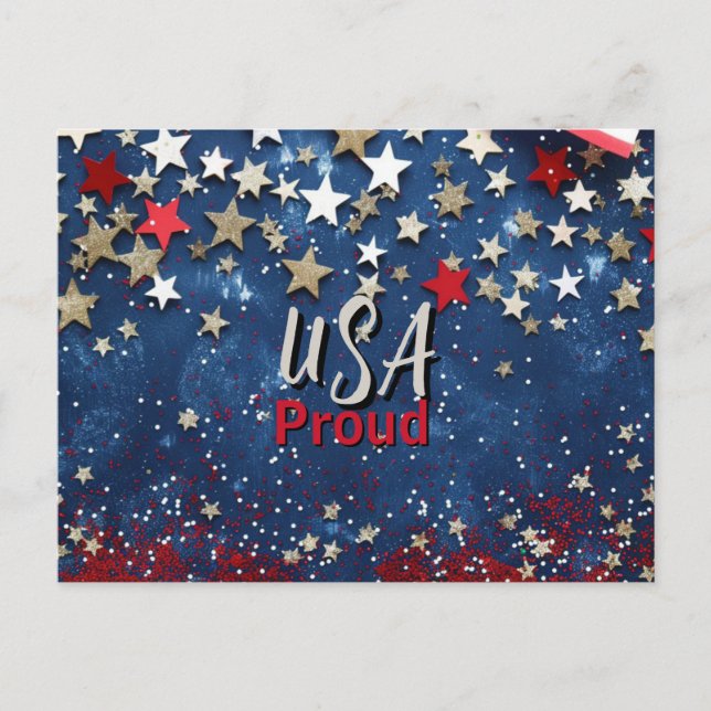 Carte Postale USA à l'étoile etoilee Fier (Devant)