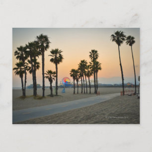 Carte Postale USA, Californie, Père Noël Monica Pier au coucher 