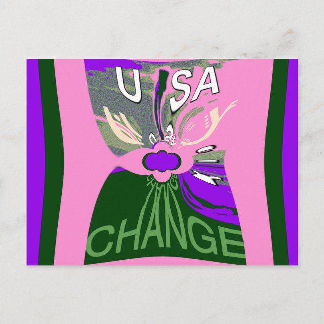 Carte Postale USA Change Art Print (Devant)