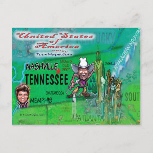 Carte Postale USA Fun Map