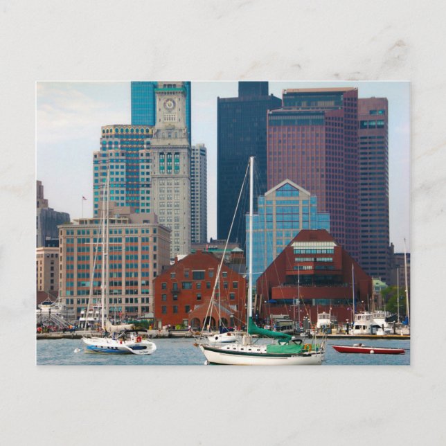 Carte Postale USA, Massachusetts. Skyline Waterfront de Boston (Devant)