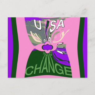 Carte Postale USA Millennial rose change vecteur Inspiration