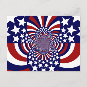 Carte Postale USA Stars and Stripes Conception patriotique