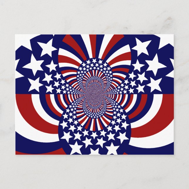 Carte Postale USA Stars and Stripes Conception patriotique (Devant)
