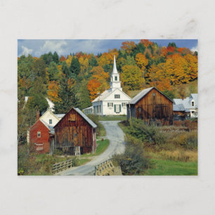 Carte Postale USA, Vermont, Waits River. Le feuillage d'automne 