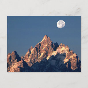 Carte Postale USA, Wyoming, Grand Teton NP. Un set de pleine lun