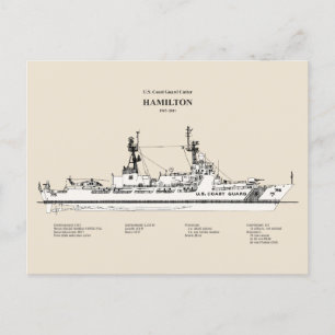 Carte Postale USCG Cutter Hamilton whec-715 - SBD