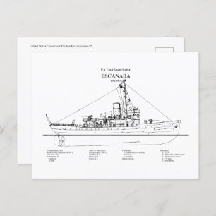 Carte Postale USCGC Escanaba wpc-77 - BD