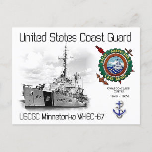CARTE POSTALE USCGC WINNETONKA WHEC-67 CUTTER