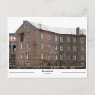 Carte Postale Usine de coton de Pratt - Prattville Alabama