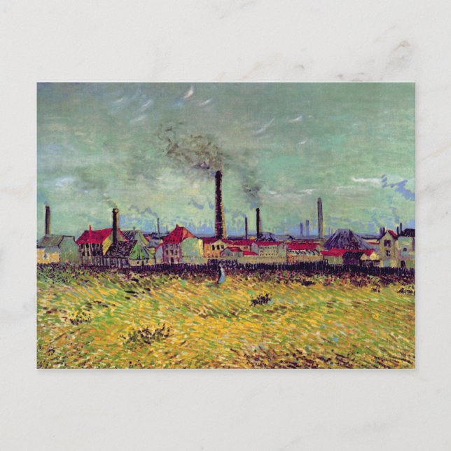 Carte Postale Usines à Asnières, Vincent van Gogh (Devant)