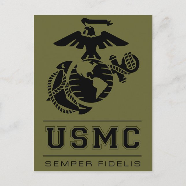 Carte Postale USMC Semper Fidelis [Semper Fi] (Devant)