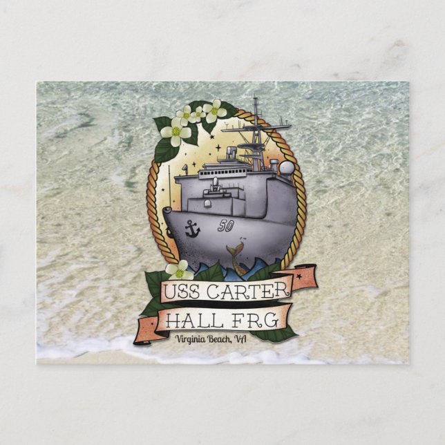 Carte postale USS Carter Hall FRG (Devant)