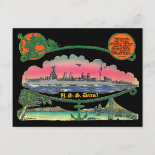 Carte postale USS Detroit CL-8