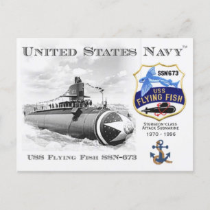Carte Postale USS FLYING FISH SSBN-673 SUBMARINEPostcard