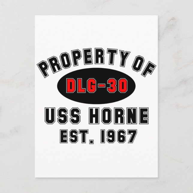 Carte Postale USS Horne DLG-30 (Devant)